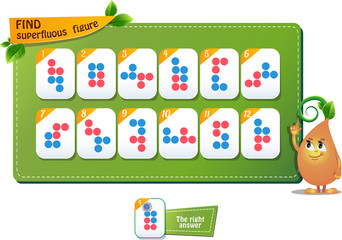 Obraz premium educational game find superfluous figure