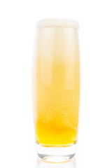 Glass of beer isolated