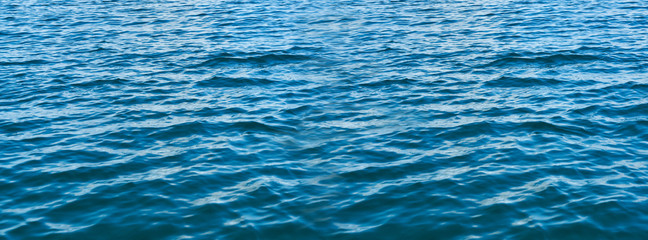 Blue water panorama background - obrazy, fototapety, plakaty