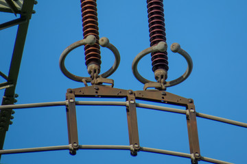 Detail Hochspannungsmast (Isolator)