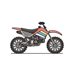 Obraz premium Rally motorbike icon isolated illustration. White background.