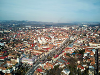 Obraz premium Aerial shot of Targu Mures old city at daylight