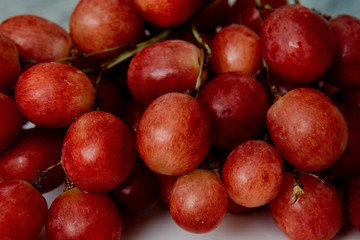 bunch of red grapes close-up