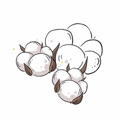 Hand drawn cotton seamless