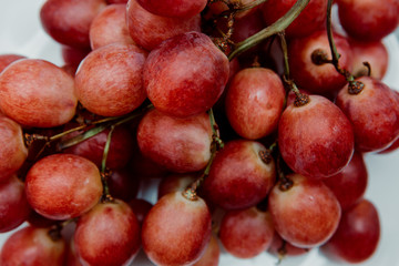 bunch of red grapes close-up