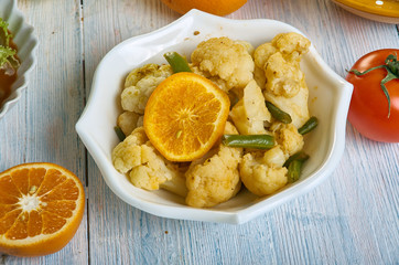 Moroccan  Cauliflower With Preserved mandarinas