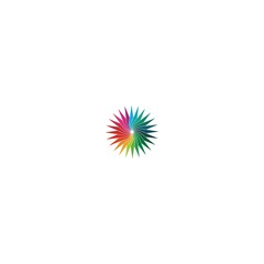logo rainbow flower abstract