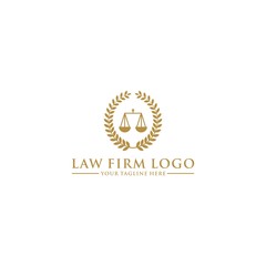 Naklejka premium logo law and firm luxury