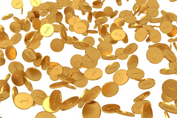 The texture of gold coins.