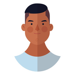 young man face cartoon