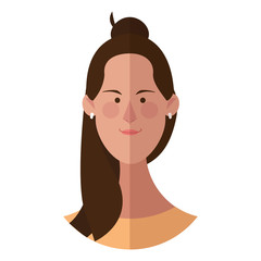 Woman face cartoon