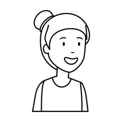 beautiful and young woman character