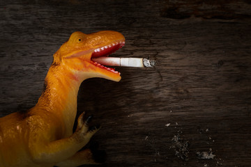 Smoking dinosaur : Smoking is harmful to health.