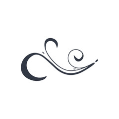 Antique decorative element, scroll element, page divider. Ornament. Vector illustration on white background.