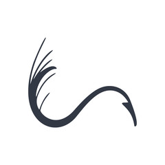 Antique decorative element, scroll element, page divider. Ornament. Vector illustration on white background.