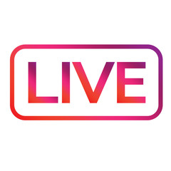 Obraz premium Live Streaming online sign vector design