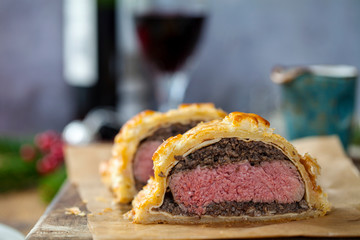 Beef Wellington Christmas dinner