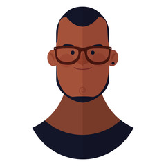 young man face cartoon