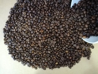 Background with coffee beans