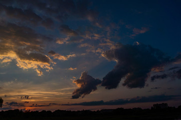 Morning slightly cloudy sky view