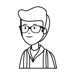 young and casual man character