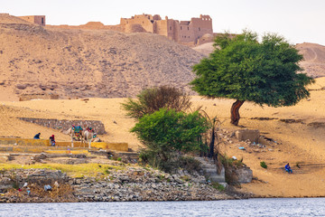 Assuan und Umgebung am Nil in Ägypten.