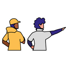 adventurous interracial men avatars characters