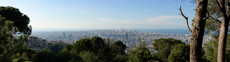 Naklejka premium Panorama Bejrutu, Liban