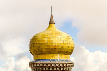 A tower in Pena Palace with arabic architectural details in Sintra, Portugal © matiplanas
