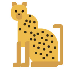 leopard flat illustration