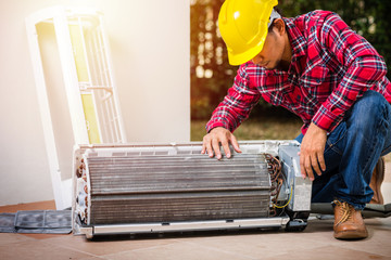 repairing the air conditioner