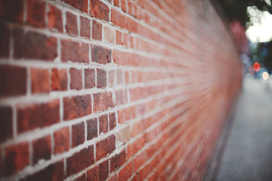 Fototapeta Close-up of red brick wall