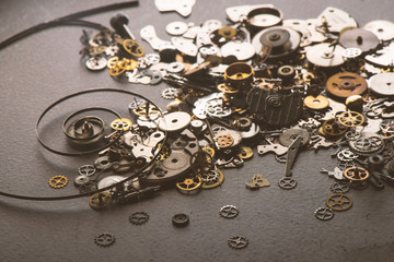 many parts of mechanical wristwatch