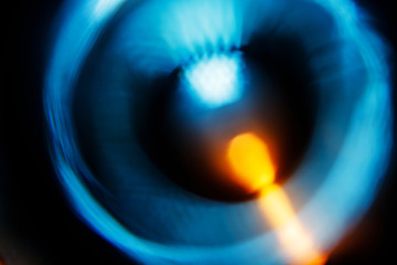 Lens Flare. Light over black background. Easy to add overlay or screen filter over photos. Abstract...