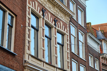 Dordrecht city - typical facade and buildings - Netherlands - Holland.