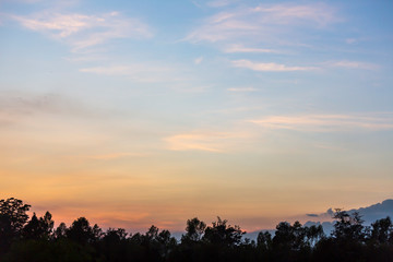 scence of beautiful sunset