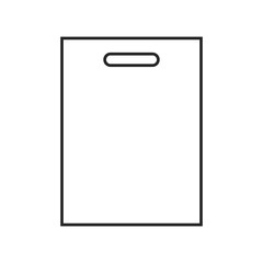 Plastic bag icon on white background, for any occasion