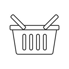 Shopping baskets icon on white background, for any occasion