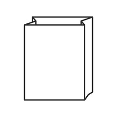 Paper bag icon on white background, for any occasion