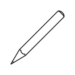 Pencil flat icon on white background, for any occasion