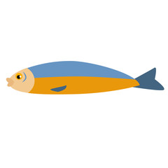 Fototapeta na wymiar sea fish flat illustration