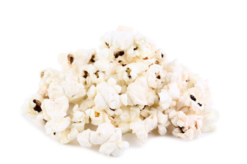 Popcorn isolated on white background