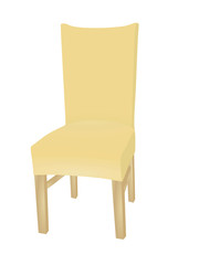 Brown chair. vector illustration 