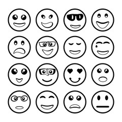 Smile face icons for web