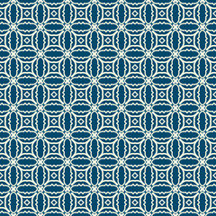 Abstract Vector Seamless Pattern With Abstract Geometric Style. Repeating Sample Figure And Line. For Fashion Interiors Design, Wallpaper, Textile Industry. Silver blue color
