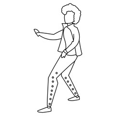 black tropical musician character