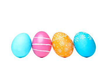 Easter eggs isolated on white background