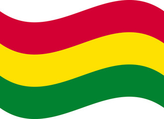 Bolivia waving flag. Bolivia national flag background texture.