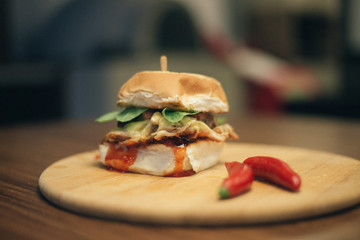 Pulled pork burger