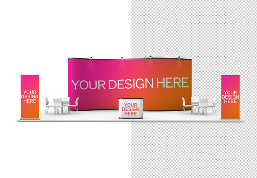 Trade Show Exhibition Stands Mockup